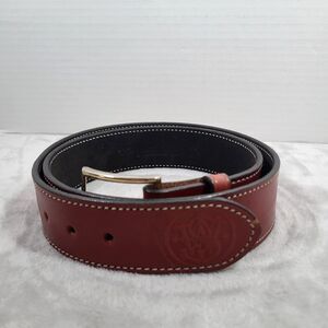 DeSantis Plain Lined Leather Holster Belt Mens Size 40 Brown B12 Series USA